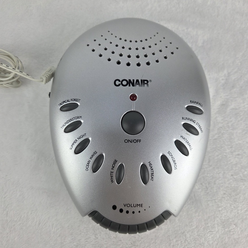 Conair SU1 Sound Therapy Machine White Noise W/ Power Adapter 10 Sounds Tested